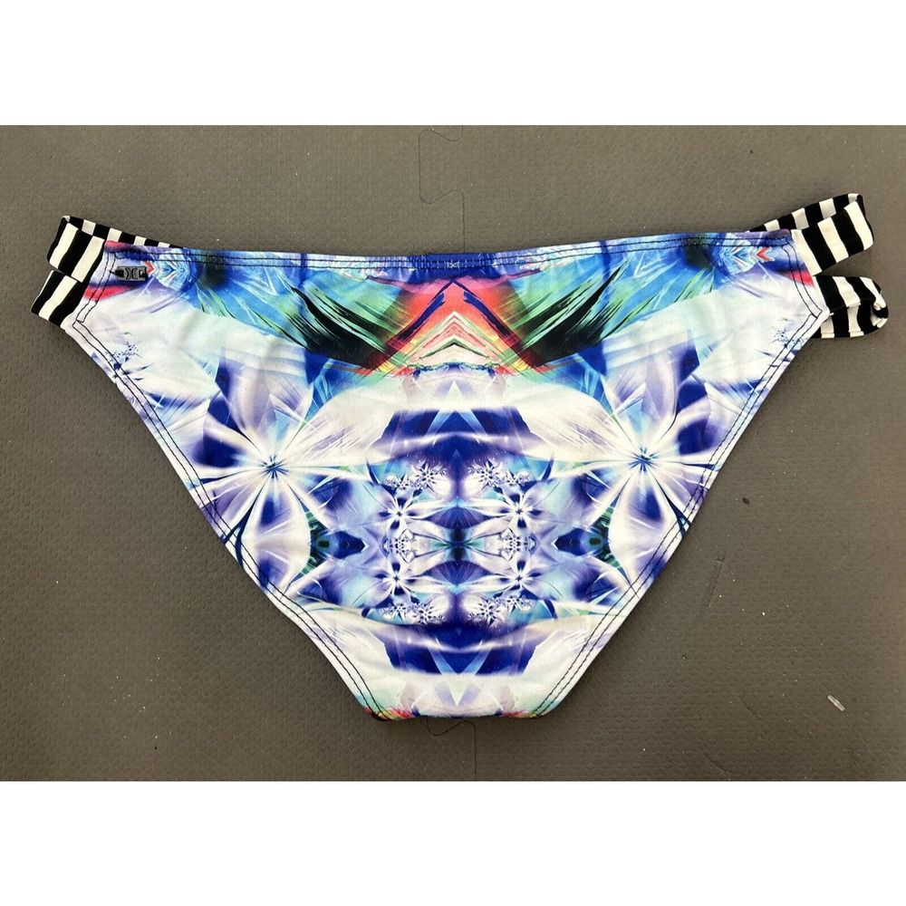 Hurley Women's Swimsuit Two Piece Bikini Black & White Bandeau Top & Bottoms Med - Picture 15 of 16